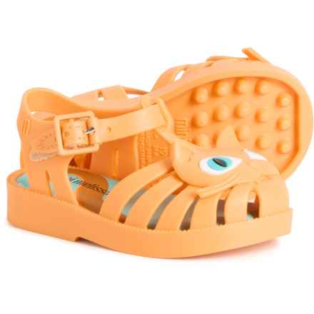 MINI MELISSA Toddler Girls Possession Cat Sandals in Orange/Blue
