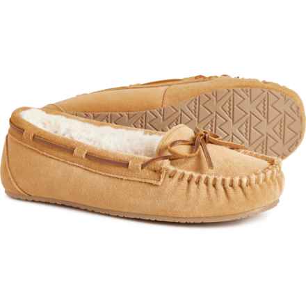 Minnetonka Allie Junior Trapper Slippers - Suede (For Women) in Cinnamon