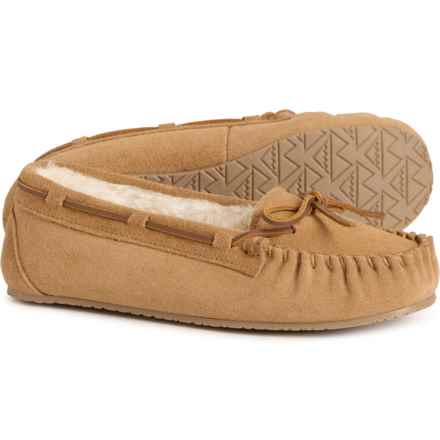 Minnetonka Allie Junior Trapper Slippers - Suede (For Women) in Cinnamon