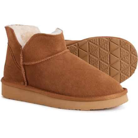 Minnetonka Mavie Shearling Boots - Suede (For Women) in Tan