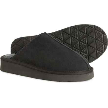 Minnetonka Stefanie Scuff Slippers - Suede (For Women) in Charcoal