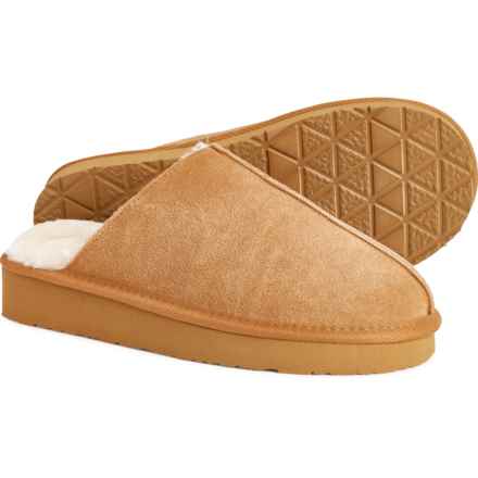 Minnetonka Stephanie Scuff Slippers - Suede (For Women) in Cinnamon