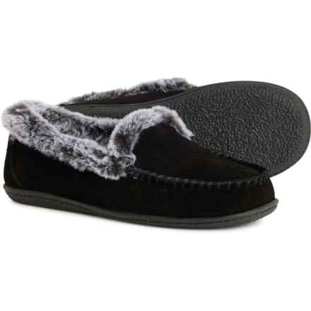 Minnetonka Val Venetian Slipper - Suede (For Women) in Black