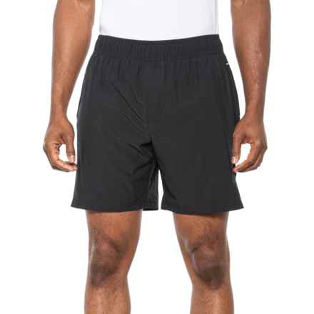 mitre Woven Compression Shorts - 7”, Built-In Liner in Black