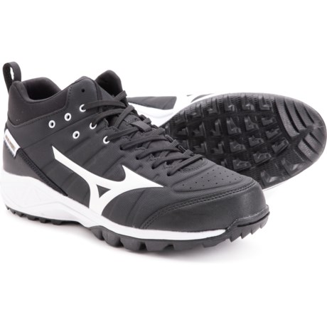 Mizuno Ambition 2 All-Surface Mid Turf Shoes (For Men) in Black-White