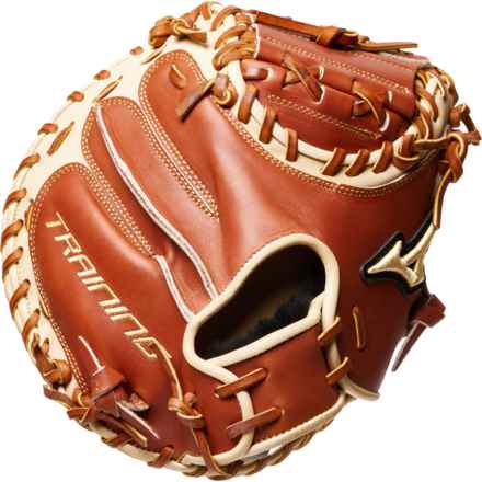 Mizuno Pro Select Baseball Training Catcher’s Mitt - Right-Handed Throw, 31” in Brown