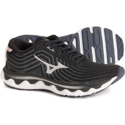 Mizuno Wave Horizon 6 Running Shoes (For Women) in Black-Silver