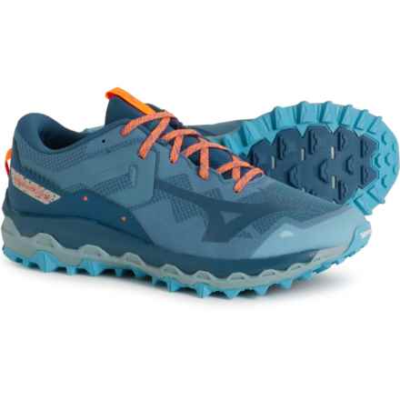 Mizuno Wave Mujin 9 Trail Running Shoes (For Men) in Provincial Blue-Baby Blue