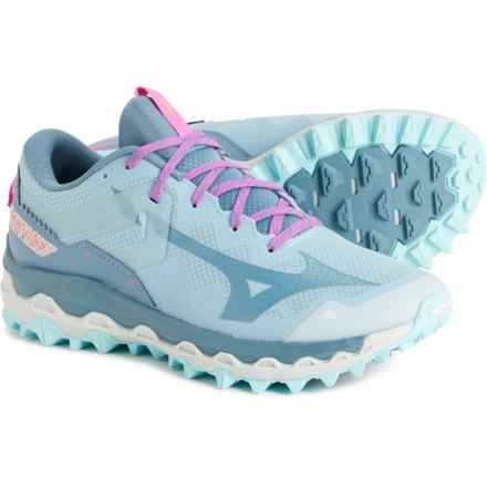 Mizuno Wave Mujin 9 Trail Running Shoes (For Women) in Forget Me Not-Nimbus Cloud