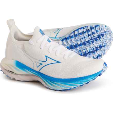 Mizuno Wave Neo Wind Sneakers (For Women) in Undyed White-Peace Blue