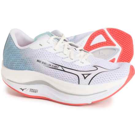 Mizuno Wave Rebellion Flash 2 Running Shoes (For Women) in White-Black