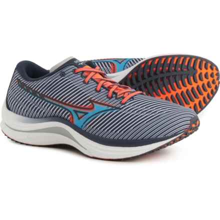 Mizuno Wave Rebellion Running Shoes (For Men) in India Ink/Scuba Blue
