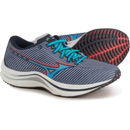 Mizuno Wave Rebellion Running Shoes (For Women) in India Ink/Scuba Blue