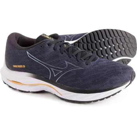 Mizuno Wave Rider 26 Running Sneakers (For Men) in Odyssey Grey-Metallic Grey