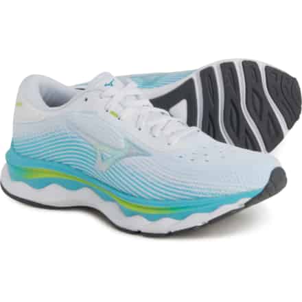 Mizuno Womens Wave Sky 5 Running Shoes White