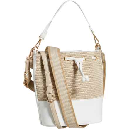 Moda Luxe Eleganto Straw Crossbody Bag in White