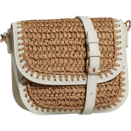 Moda Luxe Modish Straw Crossbody Bag in Ivory