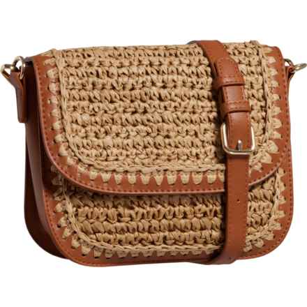 Moda Luxe Modish Straw Crossbody Bag in Tan