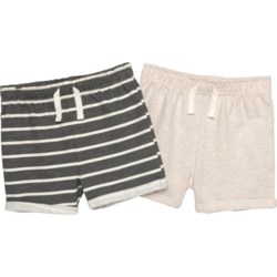Modern Moments by Gerber Infant Boys Shorts - 2-Pack in Stripe/Oatmeal