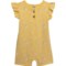 Modern Moments by Gerber Infant Girls Flutter Sleeve Romper - Short Sleeve in Yellow