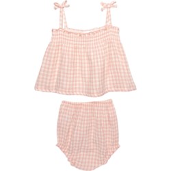 Modern Moments by Gerber Infant Girls Gauze Dress and Bloomers Set - Sleeveless in Pink/White Checkered
