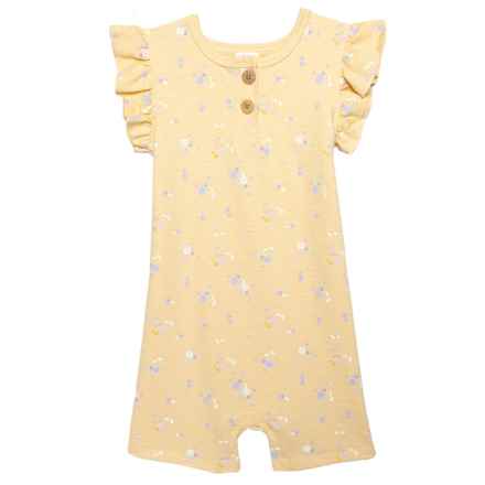 Modern Moments by Gerber Infant Girls Romper - Short Sleeve in Yellow Flowers