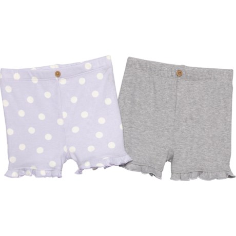 Modern Moments by Gerber Infant Girls Shorts - 2 Pack in Purple Dot/Grey