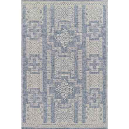 Momeni All-Weather Area Rug - 5’3”x7”, Blue in Blue