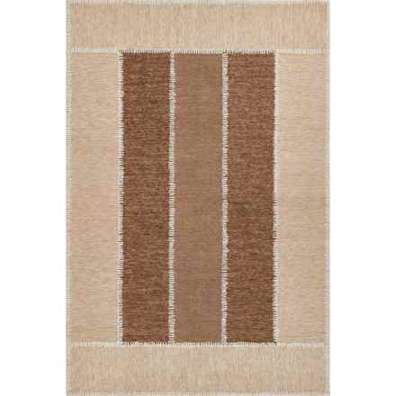 Momeni Color-Block Wool Area Rug - 3’6”x5’6”, Beige in Beige