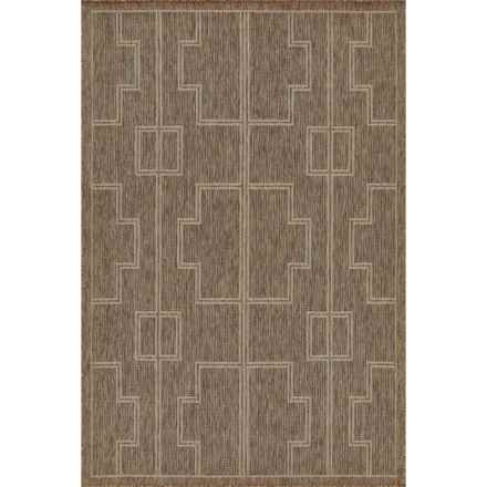 Momeni Hampton Geometric Easy Clean Area Rug - 5’3”x7’, Brown in Brown