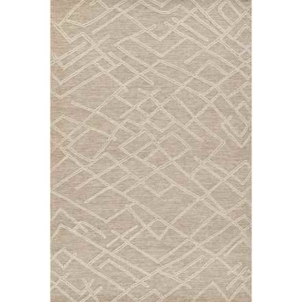 Momeni Hand Tufted Tonal Wool Area Rug - 5x8’, Natural in Natural