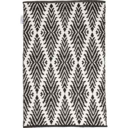 Momeni Large Diamond Print River Accent Rug - 2x3’, Black in Black - Closeouts