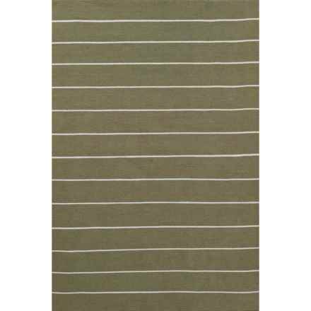 Momeni Striped Area Rug - 5’x7’6”, Green in Green