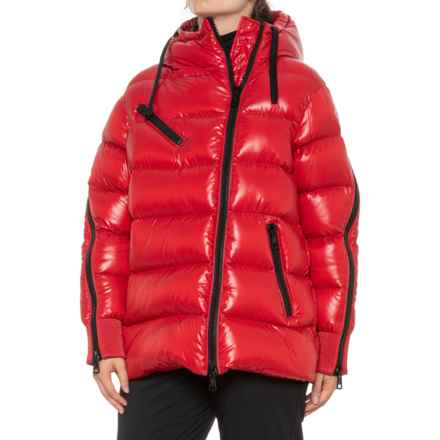 Moncler Liriope Luxury Down Puffer Ski Jacket - Insulated in Red