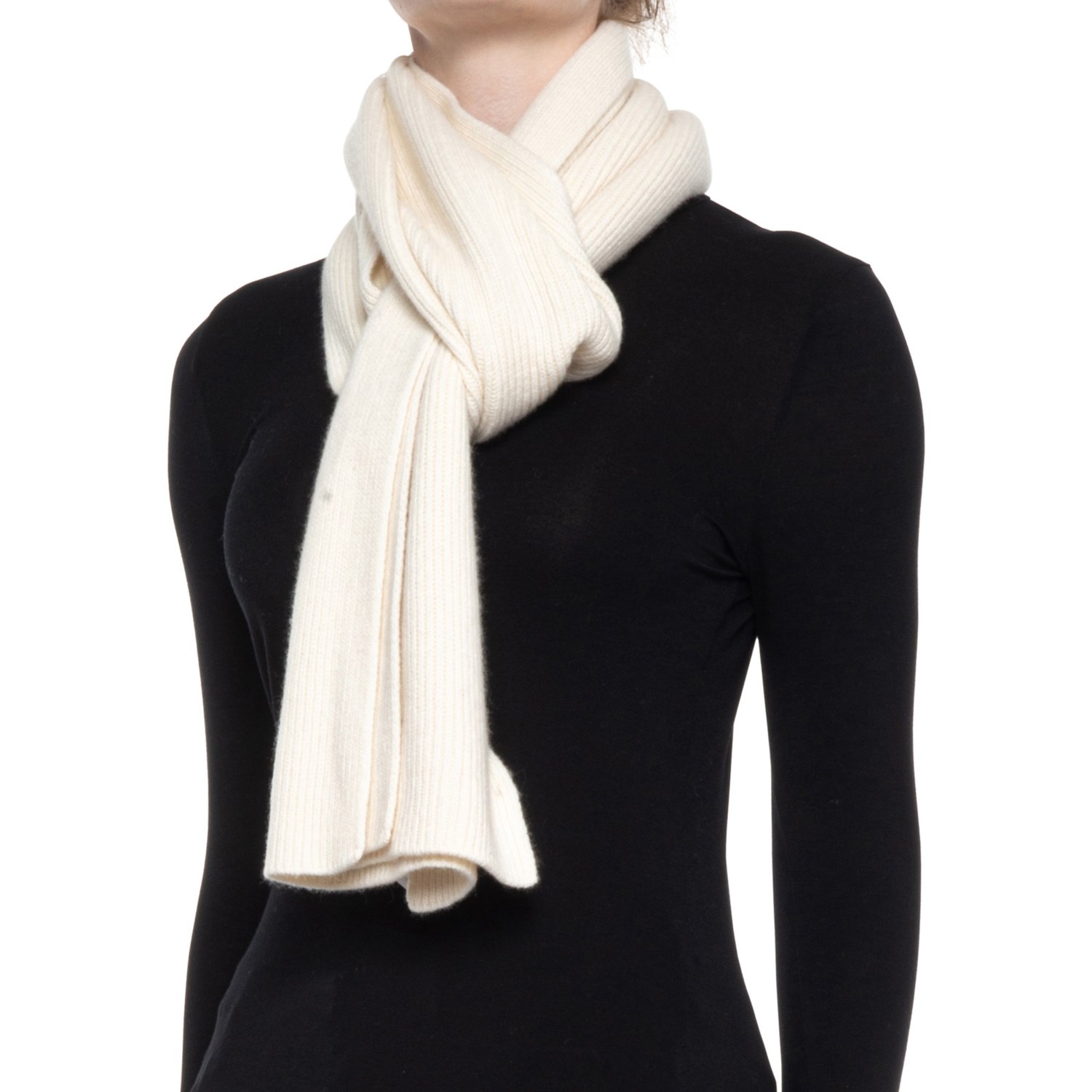 Moncler Rib-Knit Scarf - Wool-Cashmere (For Women)