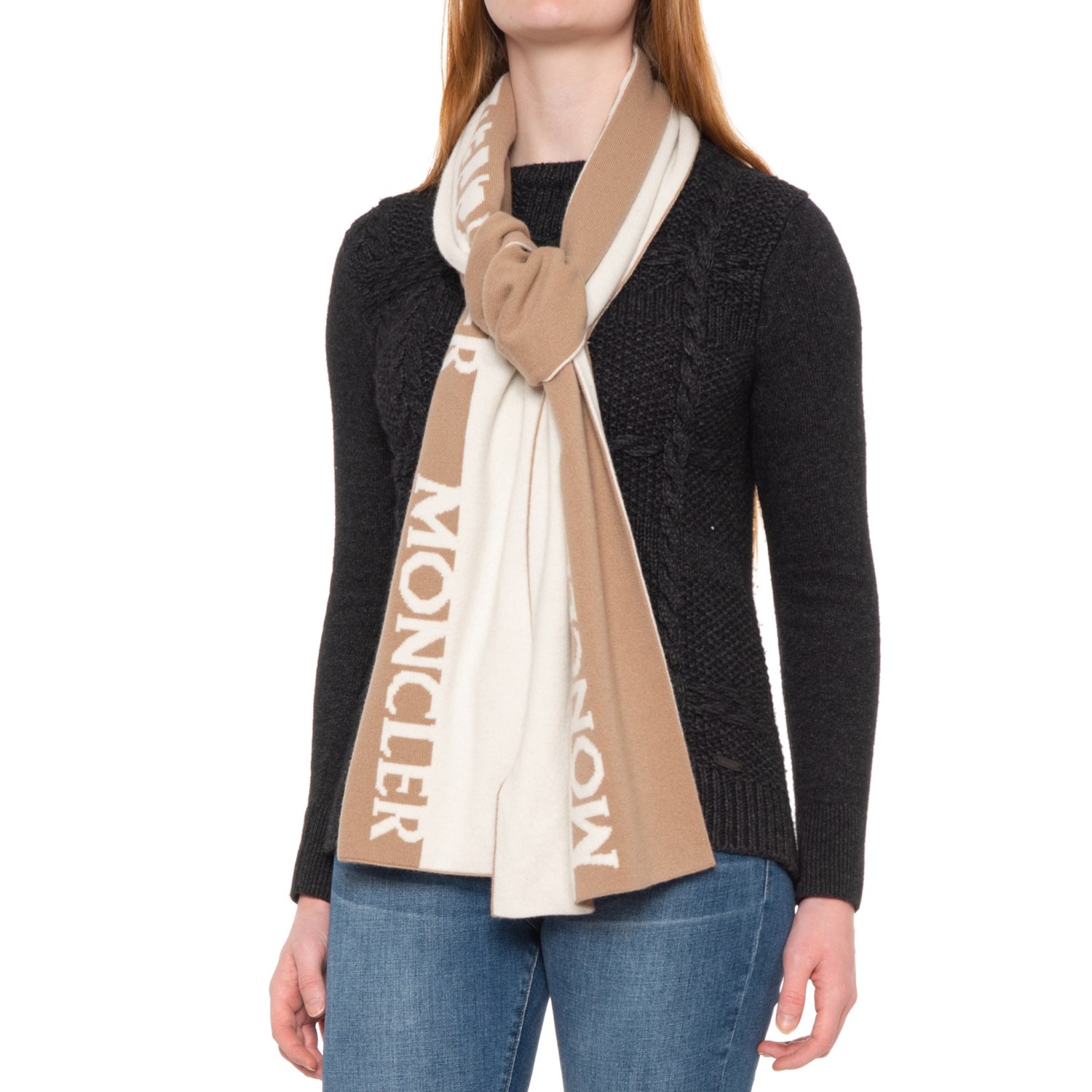 Moncler Rib-Knit Scarf - Wool-Cashmere (For Women)