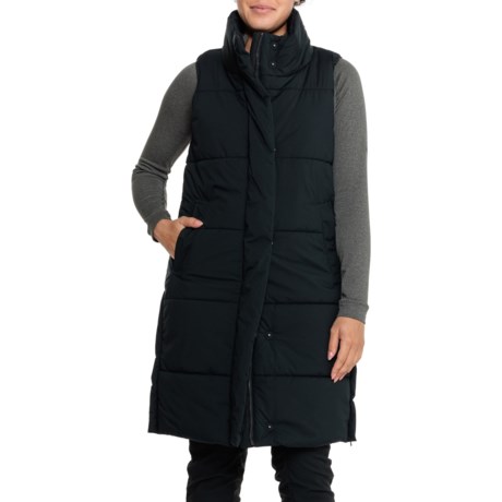 MONDETTA OUTDOOR PROJECT Long Quilted Vest - Insulated in Black