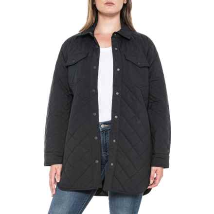 MONDETTA OUTDOOR PROJECT Transitional Quilted Shirt Jacket - Snap Front, Insulated in Black