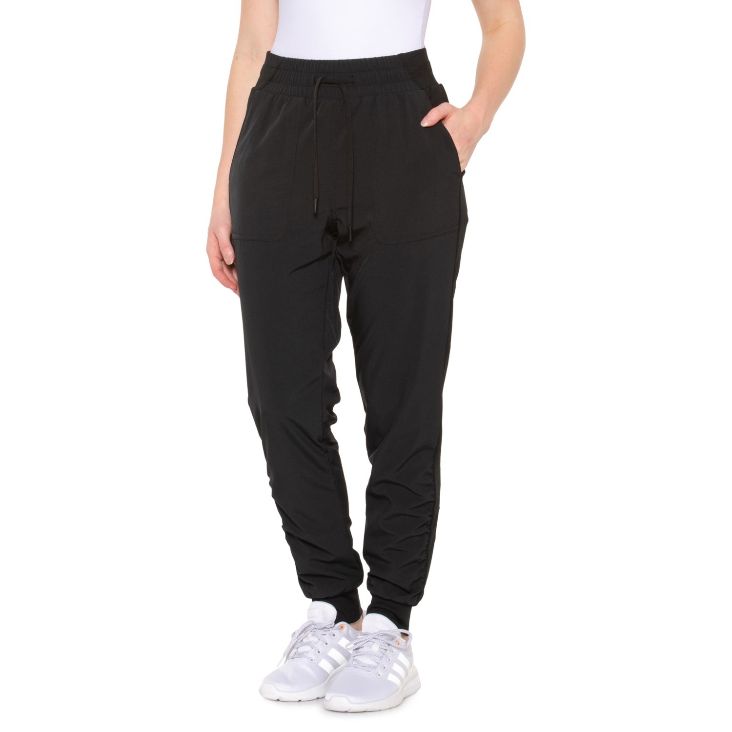 Mondetta Side-Ruched Lined Woven Joggers - Save 73%