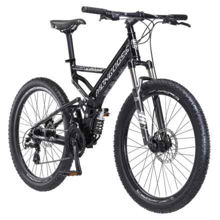 Mongoose Blackcomb Full Suspension Mountain Bike - 26” (For Men) in Black