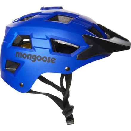 Mongoose Capture Bike Helmet with Camera Mount (For Boys and Girls) in Blue