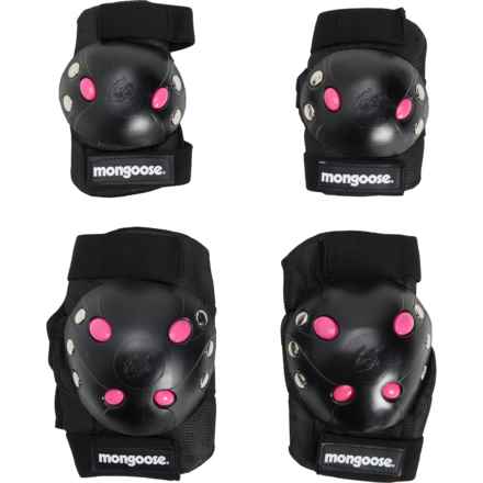 Mongoose High-Impact BMX Knee and Elbow Pad Set (For Kids) in Multi