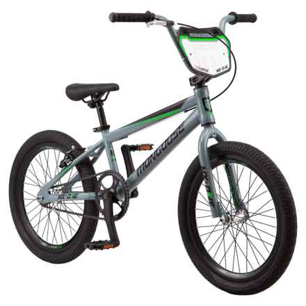 Mongoose MX One BMX Bike - 20” (For Boys and Girls) in Grey/Blue