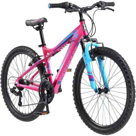 Mongoose Silva Mountain Bike - 24” (For Boys and Girls) in Pink