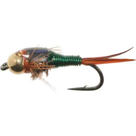 Montana Fly Company Bead Head Epoxy Back Copper Nymph Fly - Dozen in Green