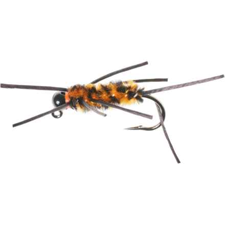 Montana Fly Company Jig Bead Head Rubber Leg Nymph Fly - Dozen in Orange/Black
