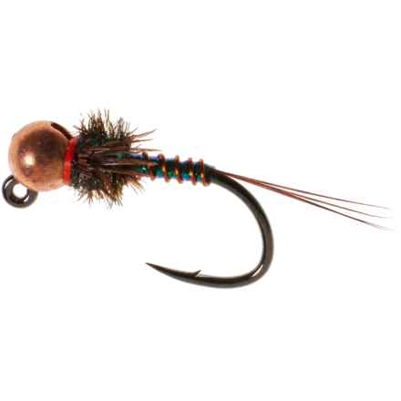 Montana Fly Company Jig Lightning Perdigon Nymph Fly - Dozen in Dark Olive Pearl