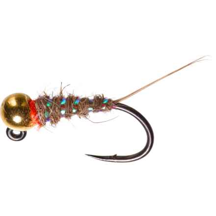 Montana Fly Company Jig Sexy Walt’s Worm CDL Nymph Fly - Dozen in Natural/Gold Bead