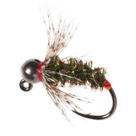 Montana Fly Company Jig Soft Hackle Red A. Nymph Fly - Dozen in Peacock
