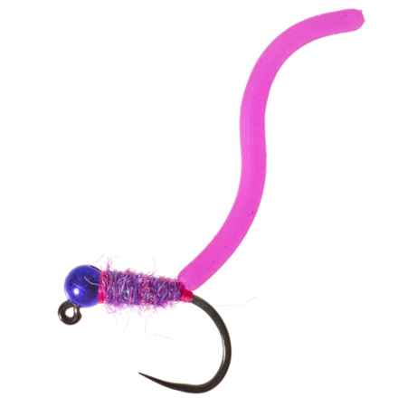 Montana Fly Company Jig Wonky Worm Nymph Fly - Dozen in Purple